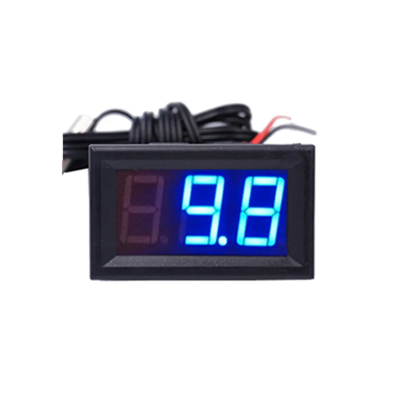 blue Новое поступление-50~ 110°c светодиодный измеритель температуры детектор Датчик Зонд 12 в цифровой термометр монитор тестер скидка 15 - Цвет: blue