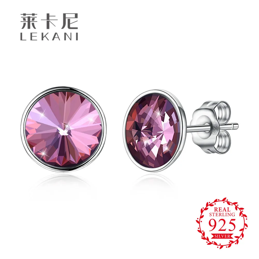 LEKANI кристаллами от Swarovski два цвета дополнительно и круглым S925 стерлингового