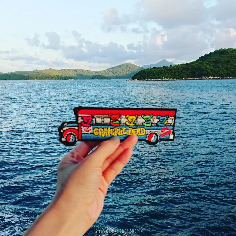 5 9 &quotGrateful Dead Jerry Bears On School Tour Bus Deadheads музыкальная группа тяжелый металлический