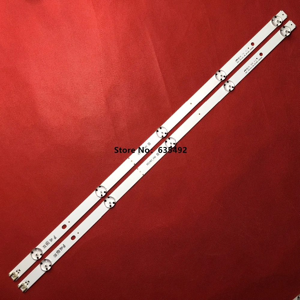 Новый Kit10PCS 590 мм Светодиодные ленты 5 светодиодов для LG ТВ 32LH510B 32LH51_HD S SSC_32INCH_HD