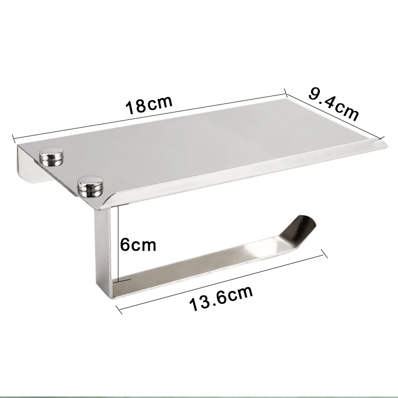 Модный держатель для туалетной бумаги с полкой полка хранения мобильного