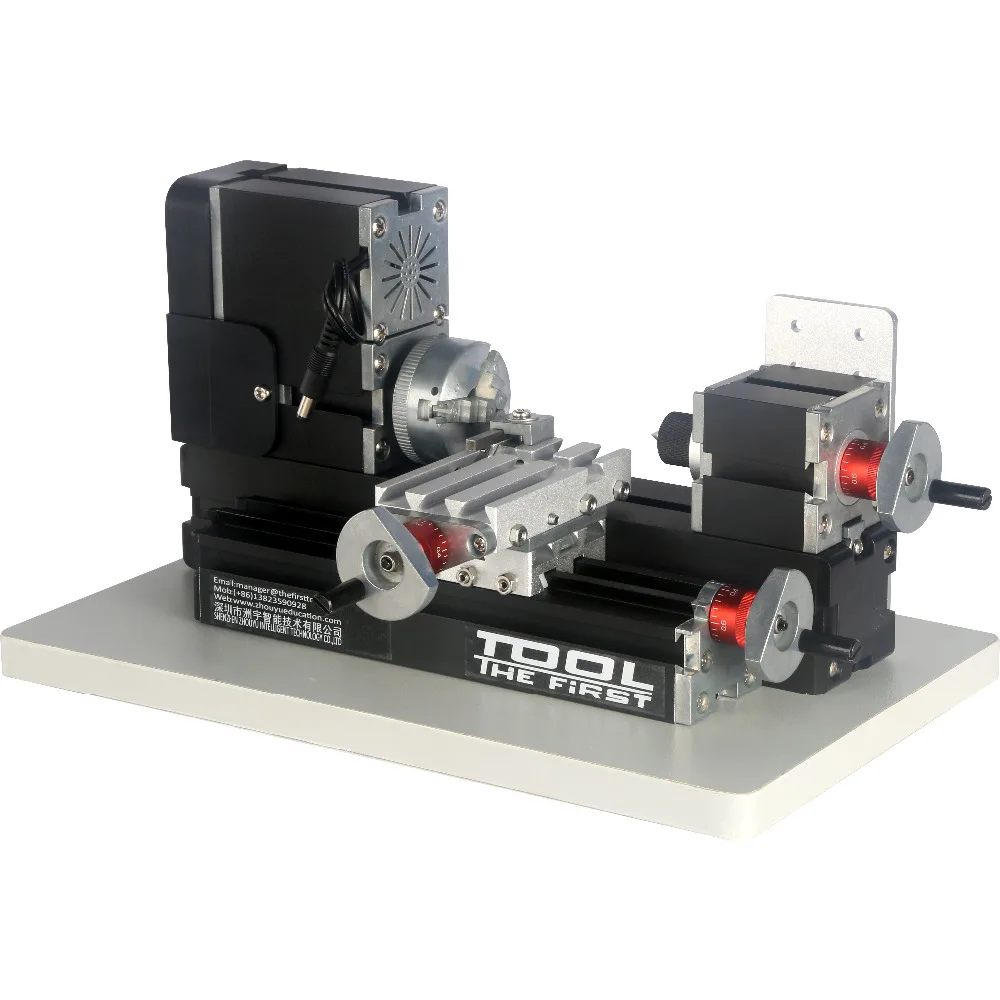 TZ20002M DIY большой мощности мини металлический токарный станок, 60 Вт 12000 об/мин мотор, стандартизированное образование детей, лучший подарок