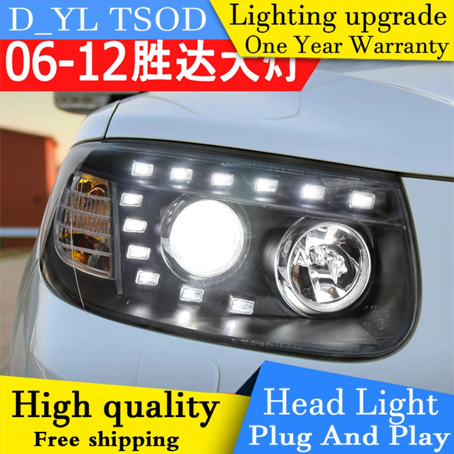 

Car Styling Headlights for Hyundai Santa Fe 2006-2012 LED Headlight Head Lamp LED Daytime Running Light LED Bi-Xenon HID