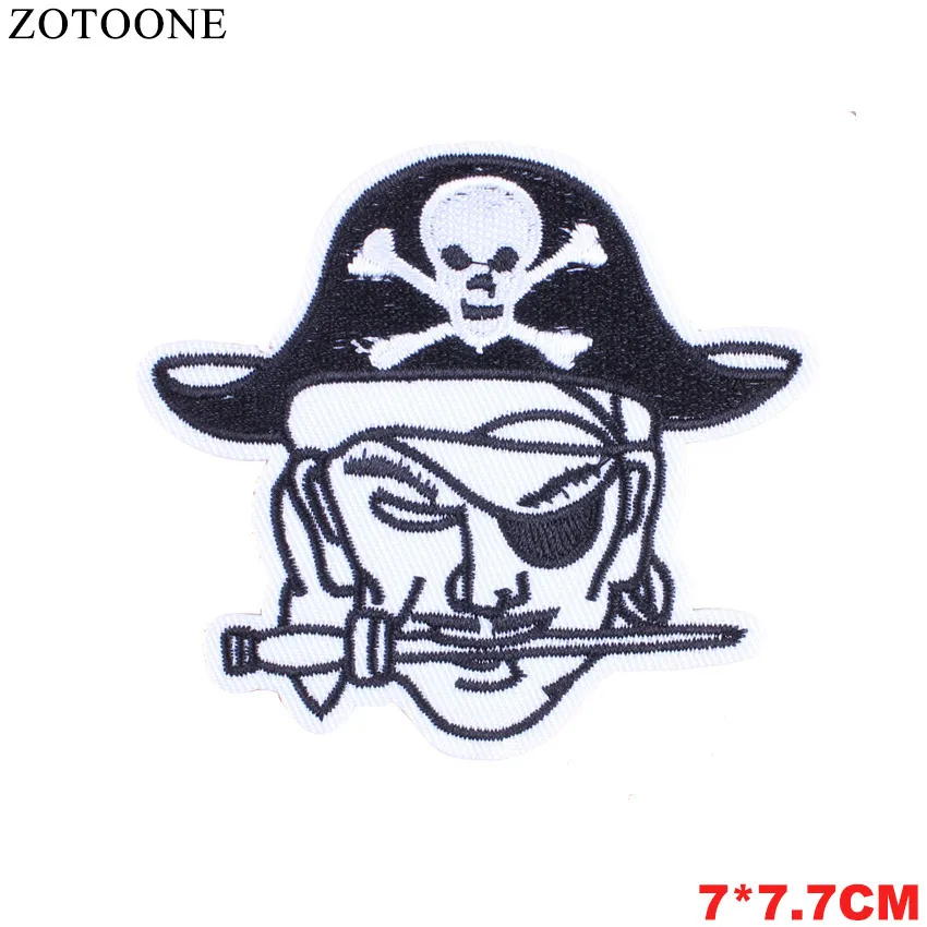 ZOTOONE Череп наклейки в стиле панк железные патчи приложения для одежды покер значки мотоцикл вышитая нашивка-аппликация на одежду - Цвет: 880
