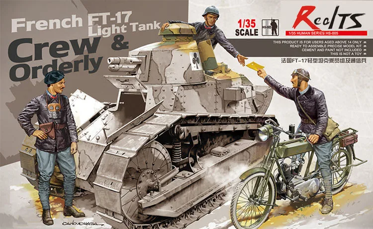 RealTS Meng МОДЕЛЬ HS 005 1/35 французский FT 17 светильник на бретелях с круглым вырезом и