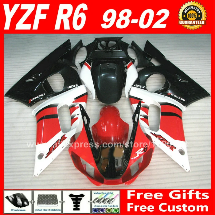 OEM заменить обтекатели комплект для 1998 2002 YAMAHA YZF R6 пластиковых деталей yzfr6 1999 2000 2001