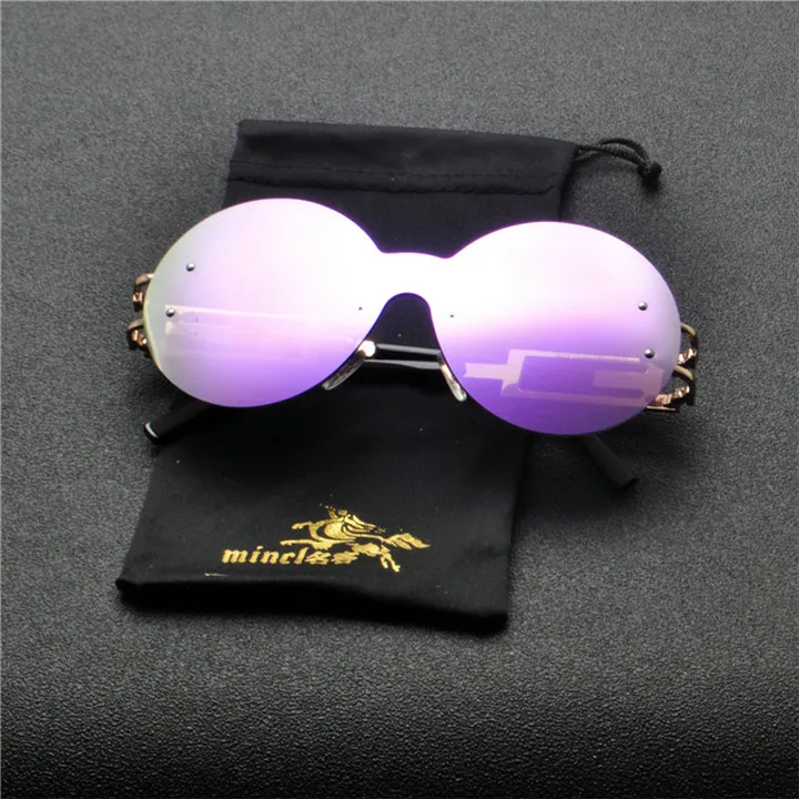 purple MINCL женские модные кошачьи солнцезащитные очки стиль Брендовые мужские крутые цельные солнцезащитные очки большая оправа прозрачные очки UV400 очки NX - Цвет линз: purple
