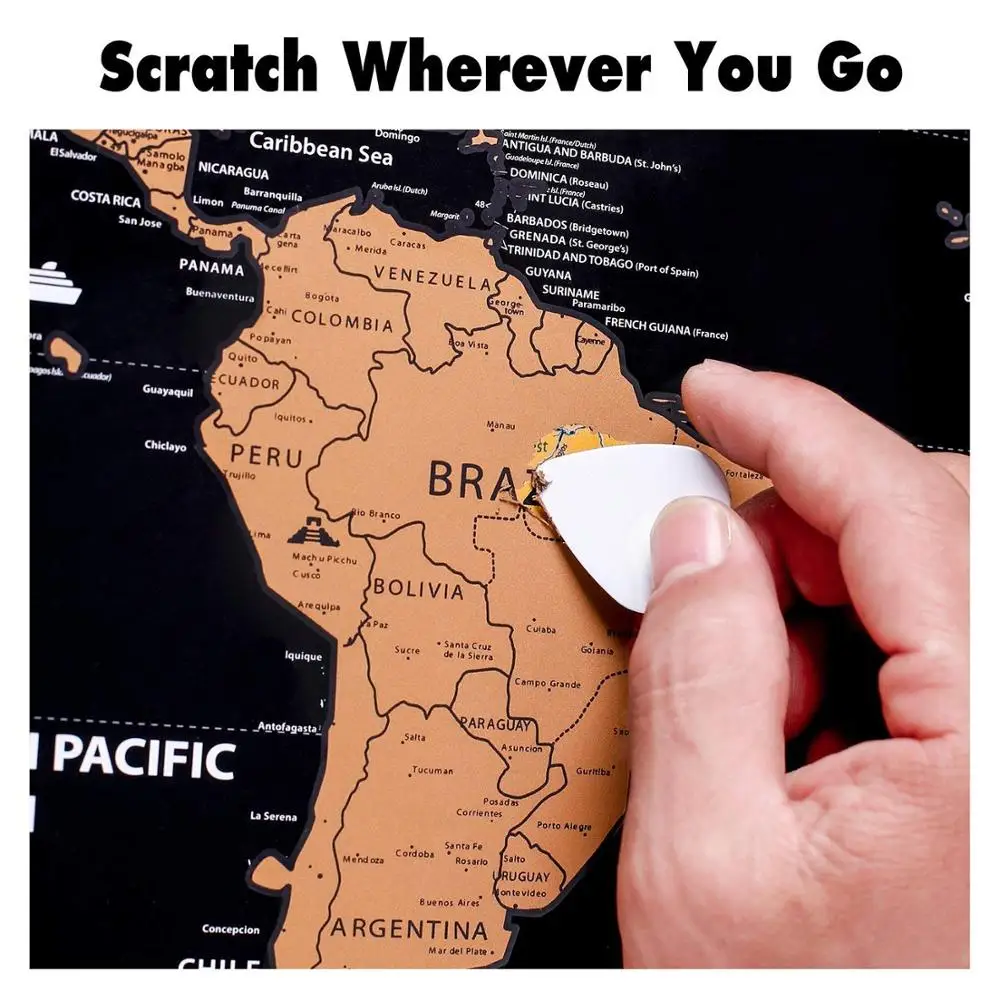 Настенный декор царапины от карты мира настенный стикер с флагами стран Дорожная