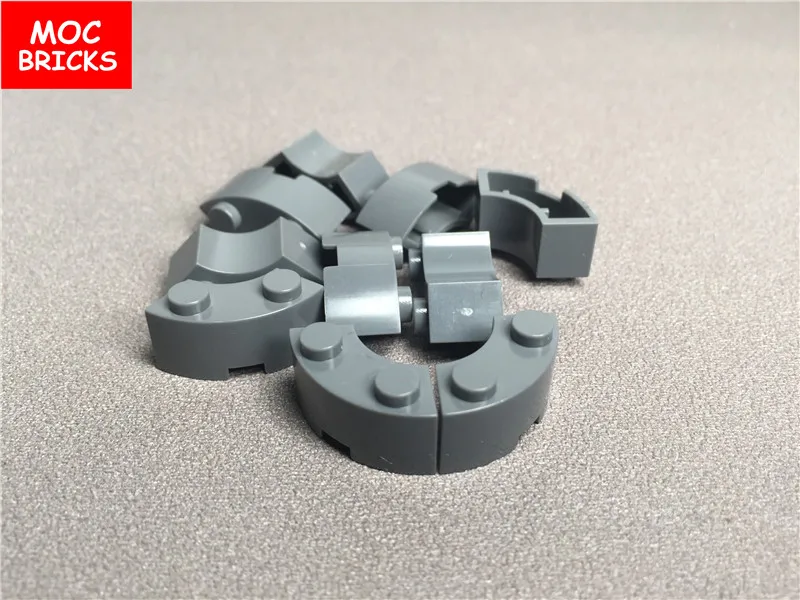 10 шт./партия кубики MOC круглые уголки 2x2 макароны с вырезом гвоздиком подходят для