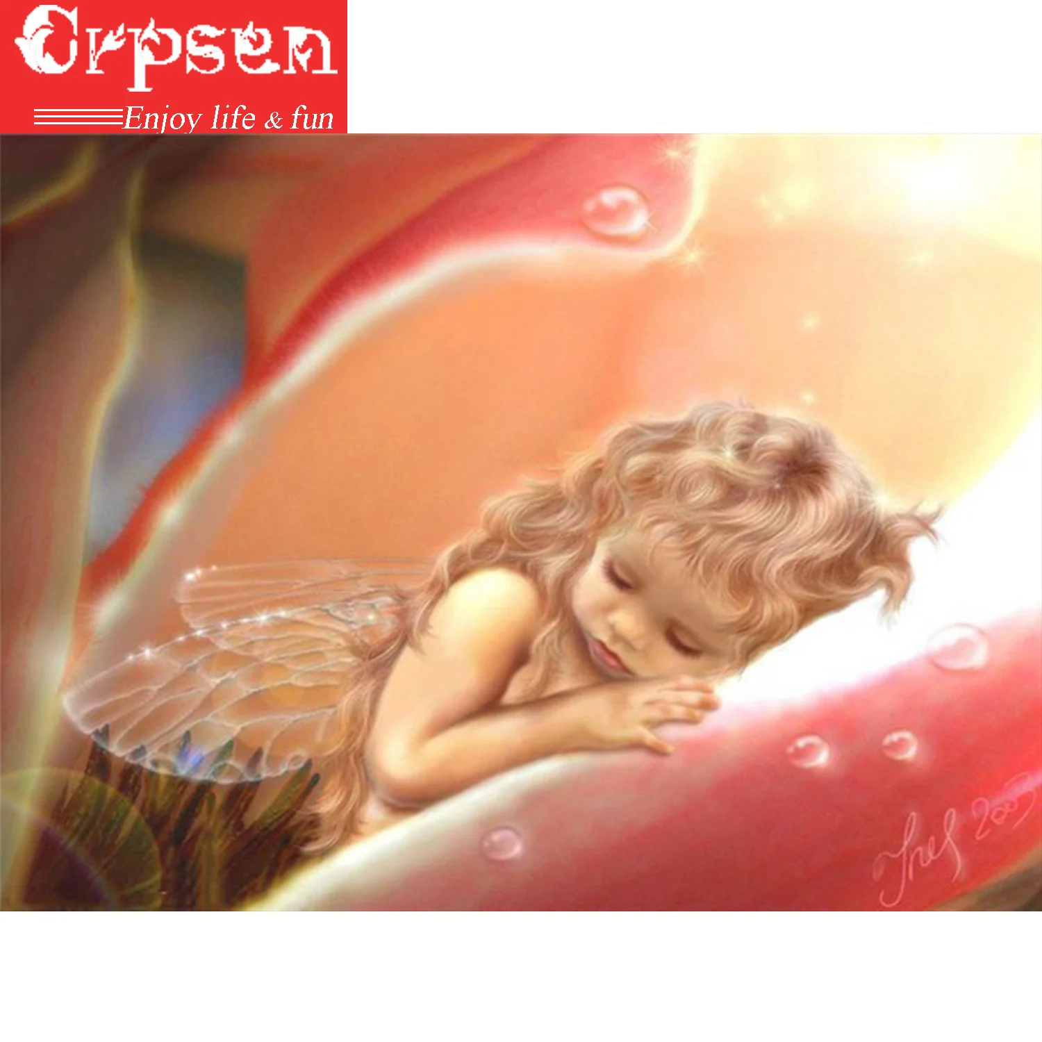 Алмазная живопись 5D Сделай Сам Вышивка полная квадратная картина девочка Ангел