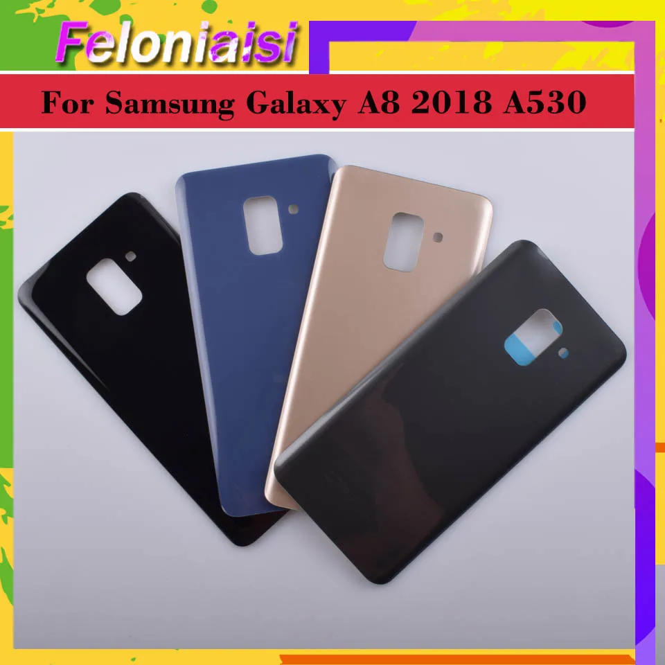 Корпус для Samsung Galaxy A8 2018 A530 корпус аккумулятора A530F Задняя стеклянная крышка