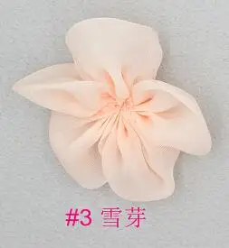 Peach Набор из 50 шт. оранжевые пять лепестков Свадебные цветы Шелковые Цветы из органзы белый, бежевый, синий, красный, темно-синий, Аква и розовый(16 цветов - Цвет: Peach