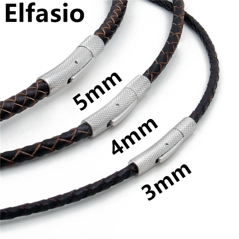 Плетеный шнур из натуральной кожи 3/4/5 мм|necklace chain|chain necklacestainless steel necklace chain |