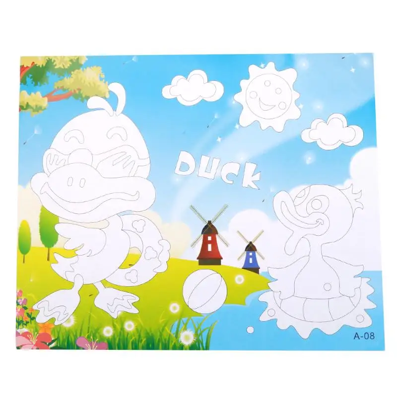 Детские игрушки Сделай Сам EVA пена мультяшный животный узор наклейка