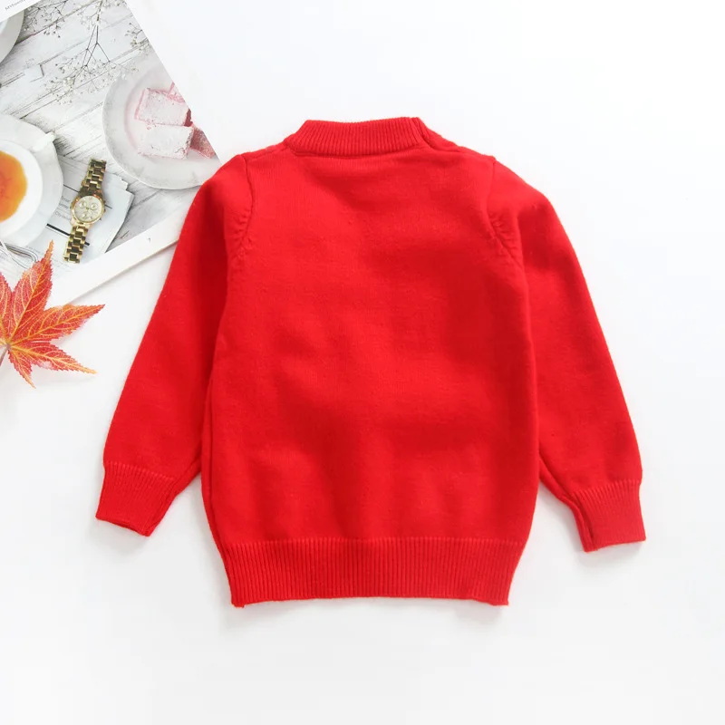 2018 милый вязаный свитер с рисунком оленя для маленьких мальчиков и девочек