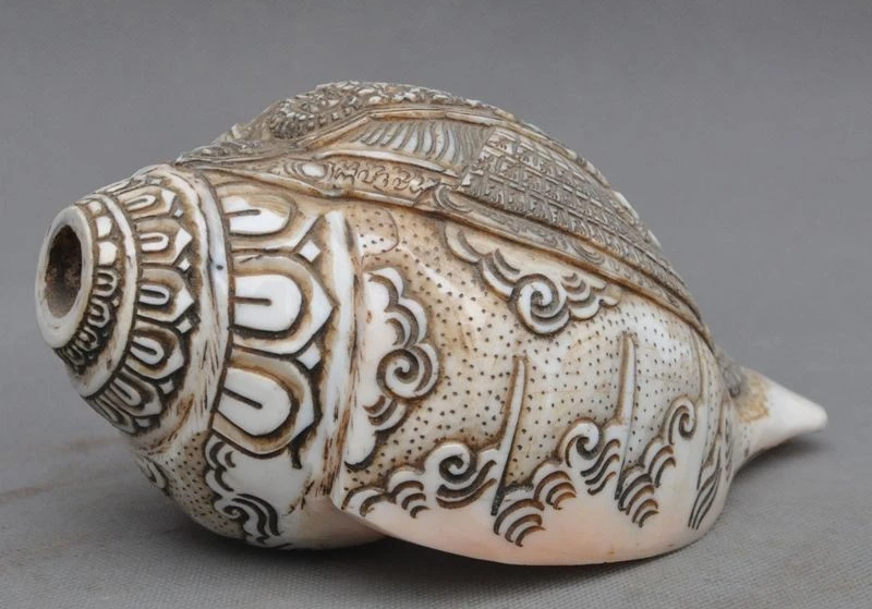 7 &quotРедкий Старый тибетский буддизм раковины авалокитесвара Гуаньинь ракушка