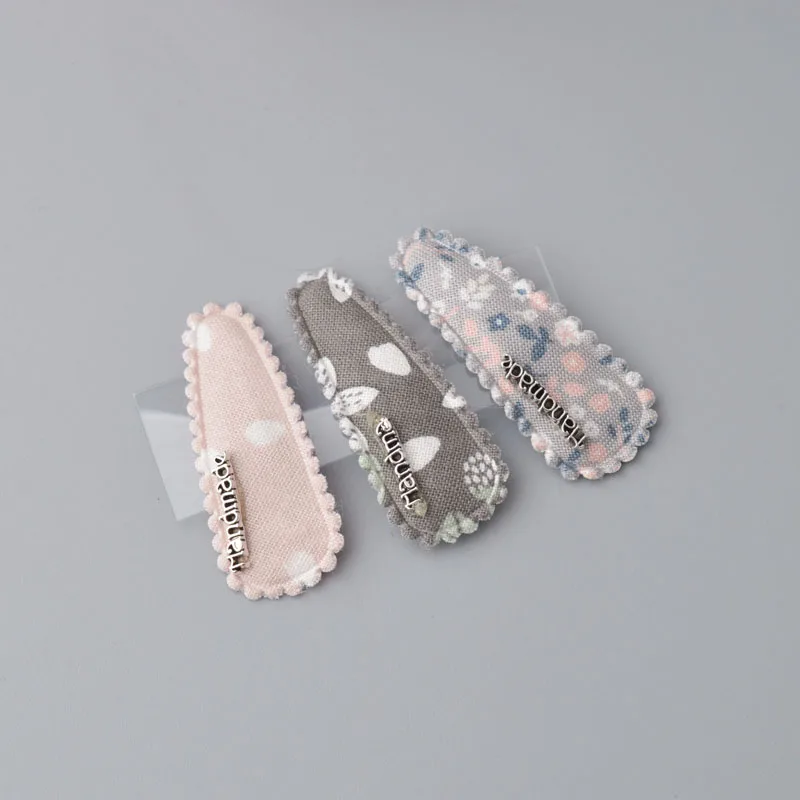 C set YYXUAN 3 шт. Goody Snap заколки для волос, девушка печать оснастки заколки для волос металлические заколки для волос заколки для девочек с узорами - Цвет: C set
