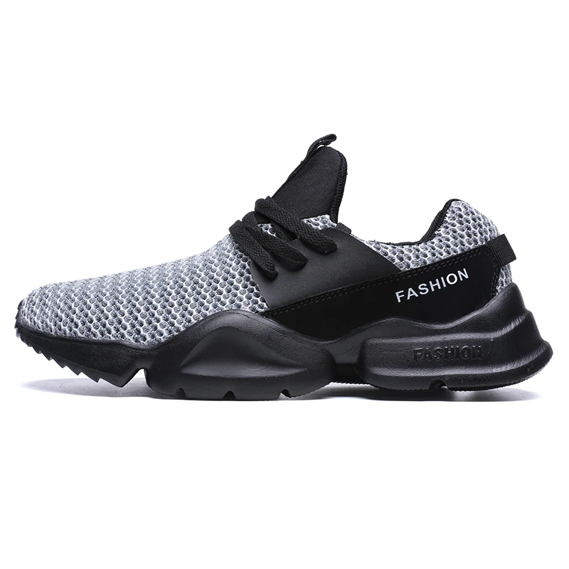 Gray Мужская повседневная обувь белого цвета; chaussure homme; дышащие мужские модные кроссовки; классическая Уличная обувь для бега; Tenis Masculino - Цвет: Gray