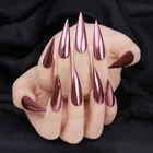 1 коробка, розовое золото, зеркальный эффект, блестящий порошок хромового пигмента для ногтей, порошок для ногтей, эффект для дизайна ногтей
