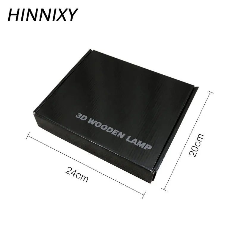 Hinnixy Любовь Сердце полый ночник 3D квадратный деревянный мягкий свет прикроватный