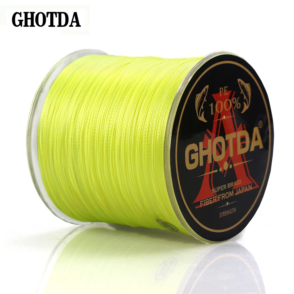 Плетеная полиэтиленовая рыболовная леска GHOTDA 500 м 8 жильный шнур для ловли карпа в