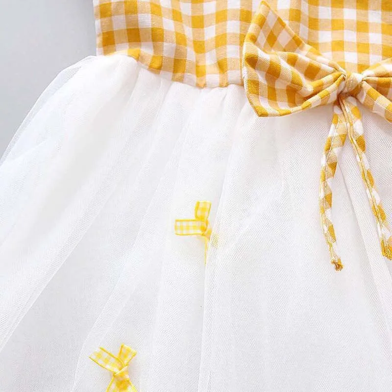 2019 Summer Tutu Baby Girl Dress Plaid Princess Dresses for Clothes Wedding Bow Party Girls | Детская одежда и обувь