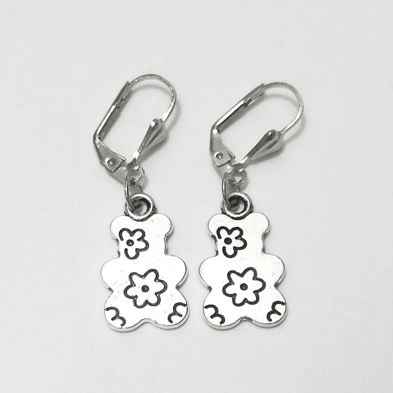 Ювелирные изделия Висячие серьги медведь ожерелье в виде цветов Подвески