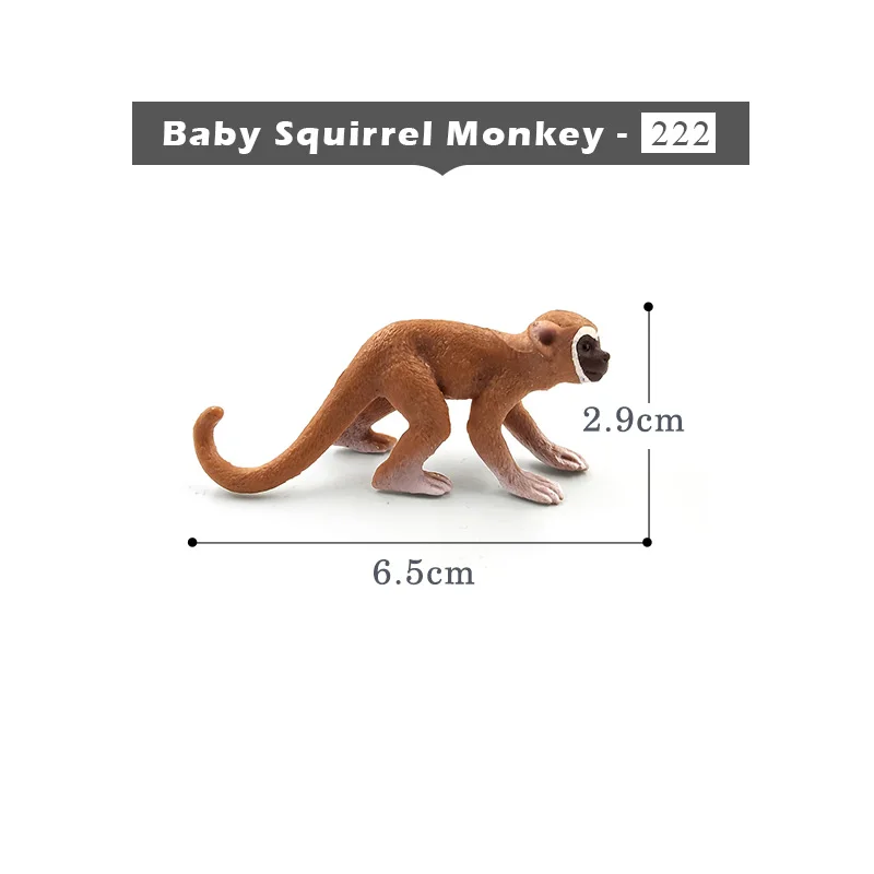Baby Squirrel Monkey Ленивец орангутанг шимпанзе Горилла Гиббон обезьяна животных модель декоративная фигурка для дома миниатюрный Сказочный Сад украшения интимные аксессуары - Цвет: Baby Squirrel Monkey