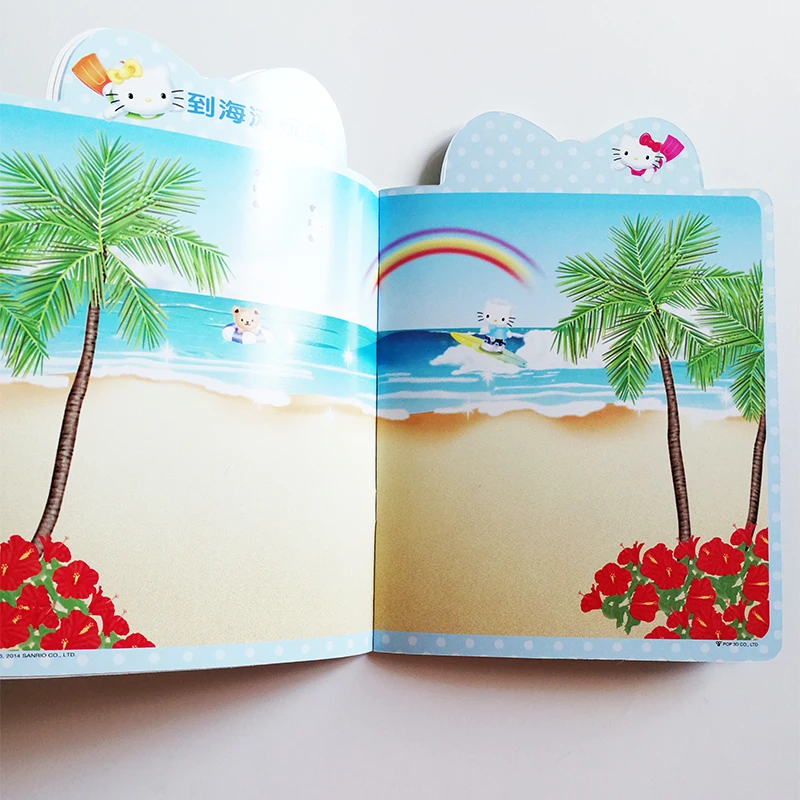 Модные наклейки Hello Kitty полный набор из 5 книг для маленьких детей/детей веселые