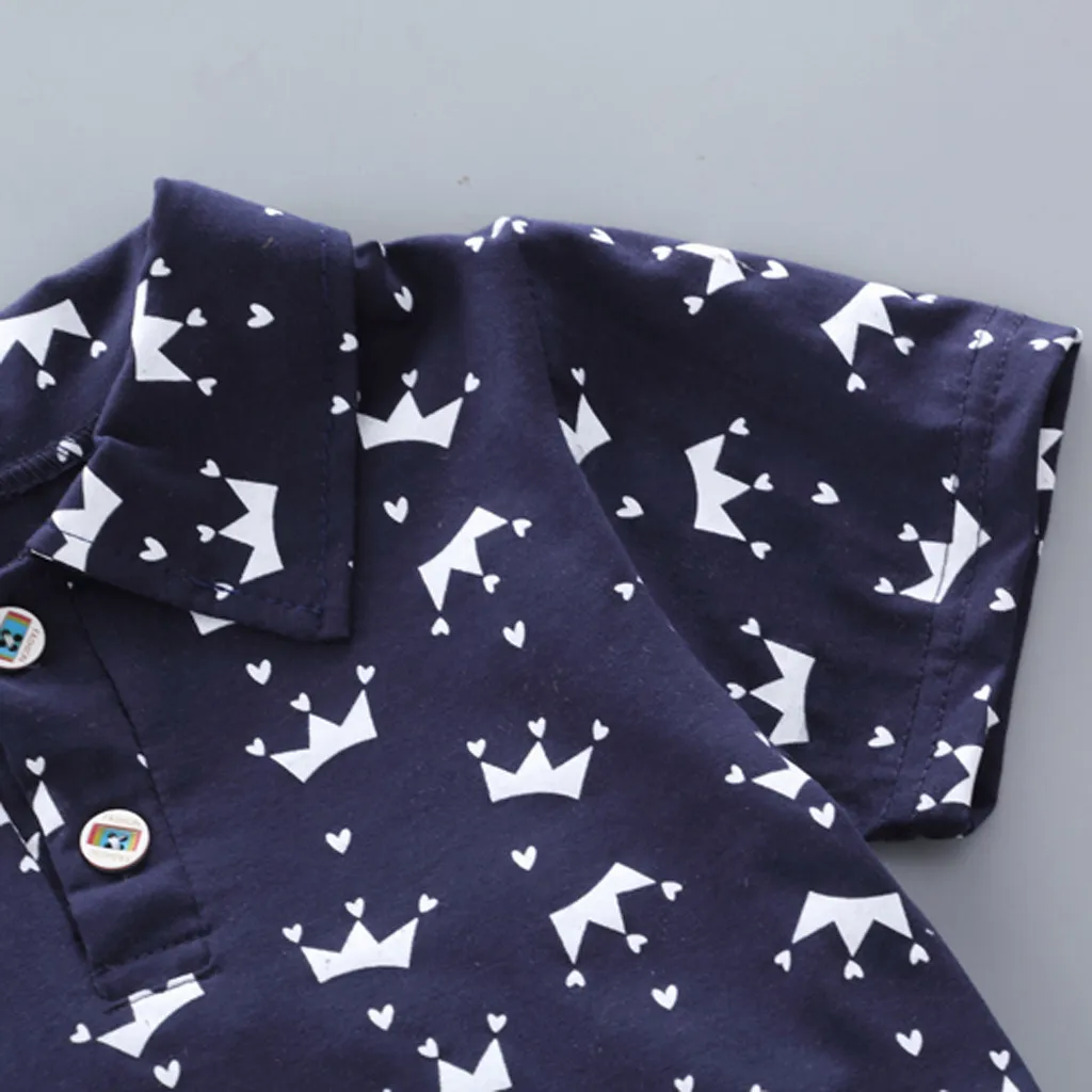 Roupas/комплект из 2 предметов рубашка с короткими рукавами и рисунком короны для