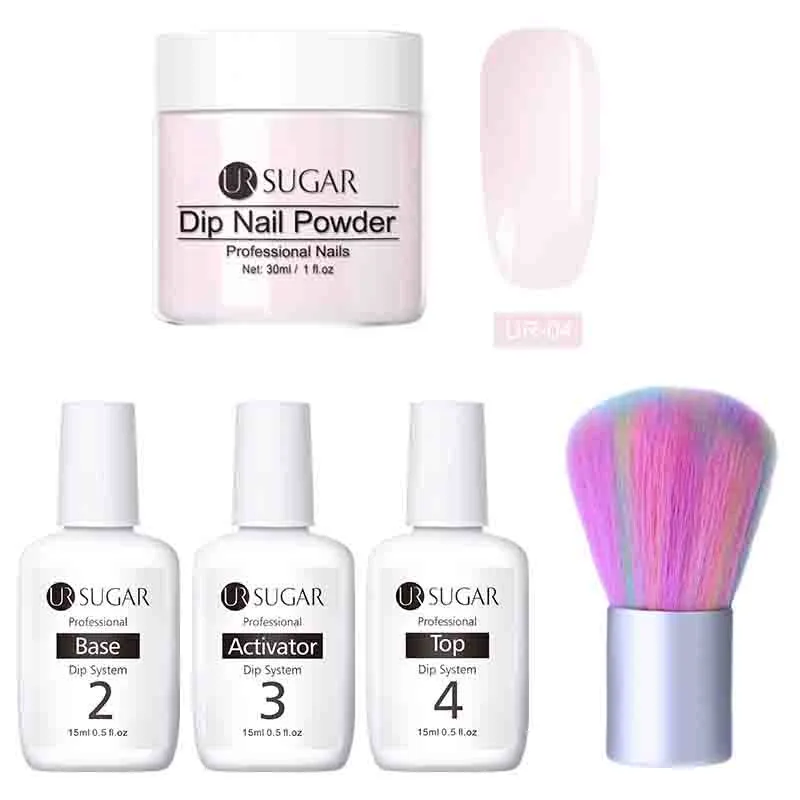 4 Ur Sugar 5 шт./лот погружение блеск для ногтей порошок без лампы лечения Dip система Французский маникюр с базой активатор жидкий гель комплект - Цвет: 4