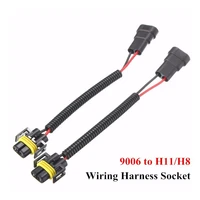 1pcs car motorcycle 9006 to h11h8 wire harness waterproof diy male female quick adapter connector terminals plug kit