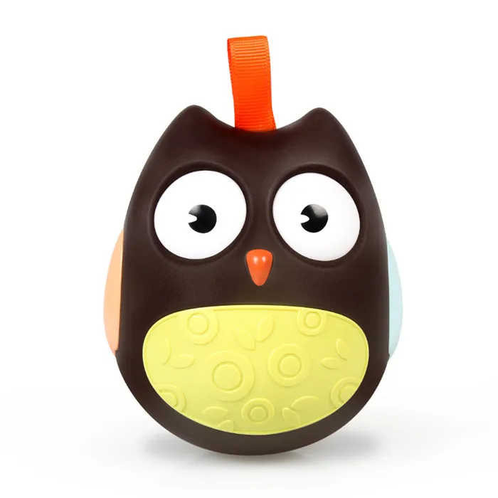1pc brown tumbler Babytry милый кивнув кукла "Сова" переносные детские погремушки кольцо колокольчик сладкий неваляшка игрушка-неваляшка для новорожденных Обучающие Brinquedo - Цвет: 1pc brown tumbler