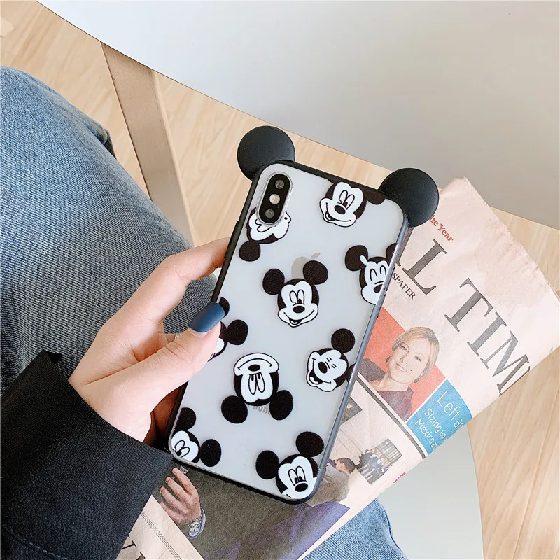 Super Cute Cartoon Cute Minnie Soft Siliocne Case For iPhone 7 8 6 6S Plus X XS Max XR Funda Ultrathin Cover Phone Cases