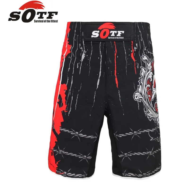 SOTF ММА боксерские шорты смешанный боевого искусства Муай Тай BJJ Grappling боевые шорты для кикбоксинга трусы ММА Брюки Брок Леснар Короткие