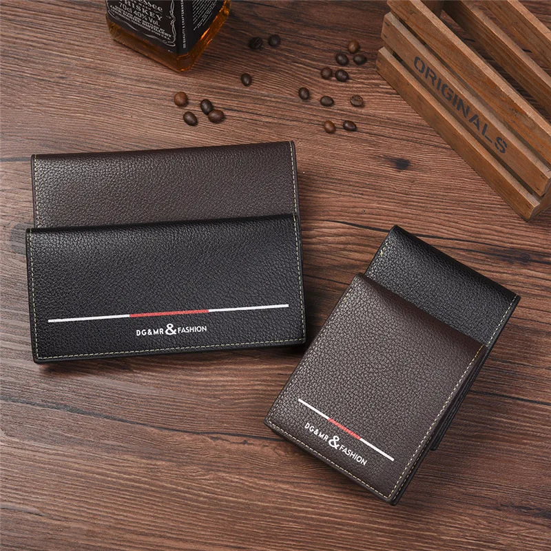 Мужской кожаный бумажник carteira masculina, длинный мужской кошелек cartera hombre, мужские кошельки, Короткие портмоне porte feuille homme