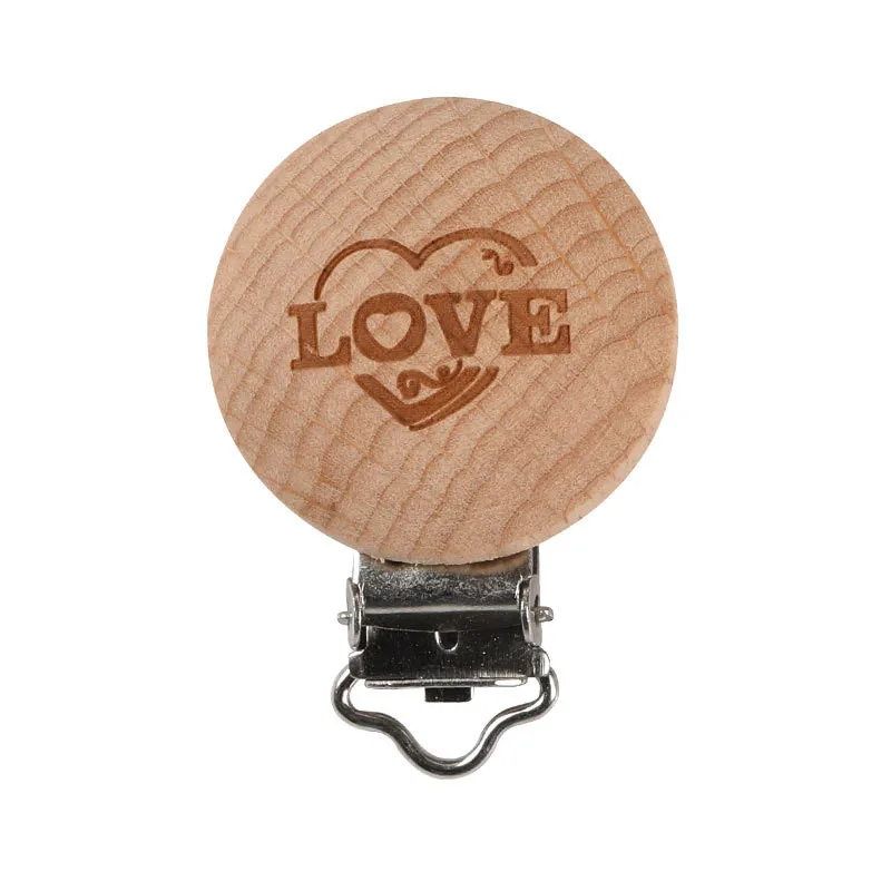 10Pcs New Baby Pacifier Clip For Holders Infant Soother Metal Beech Personalise Engrave Wood Craft Accessories Adapter | Украшения и
