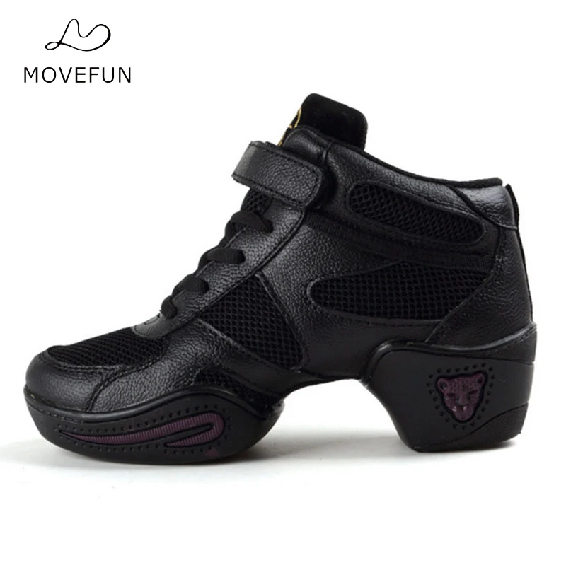 MoveFun/Новинка брендовые Танцевальные Кроссовки для женщин мягкая джазовая обувь в