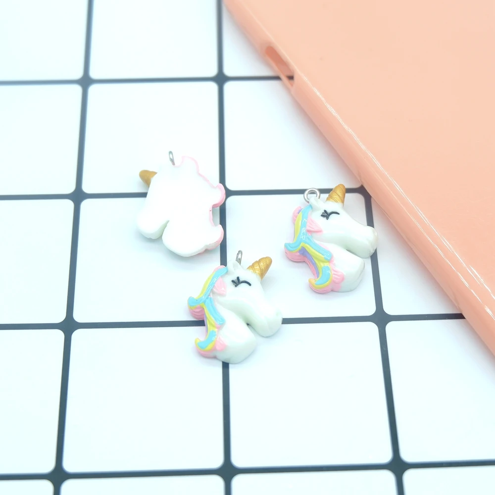Kawaii unicorn Flatback Resin Cabochon Craft For DIY mobile phone case headband supplies Decoration Scrapbooking | Дом и сад