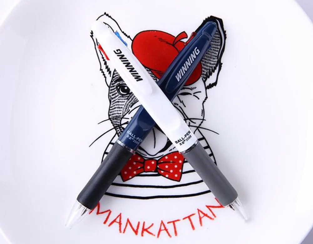 6 шт./компл. синяя и красная двойная чернильная цветная офисная Шариковая ручка