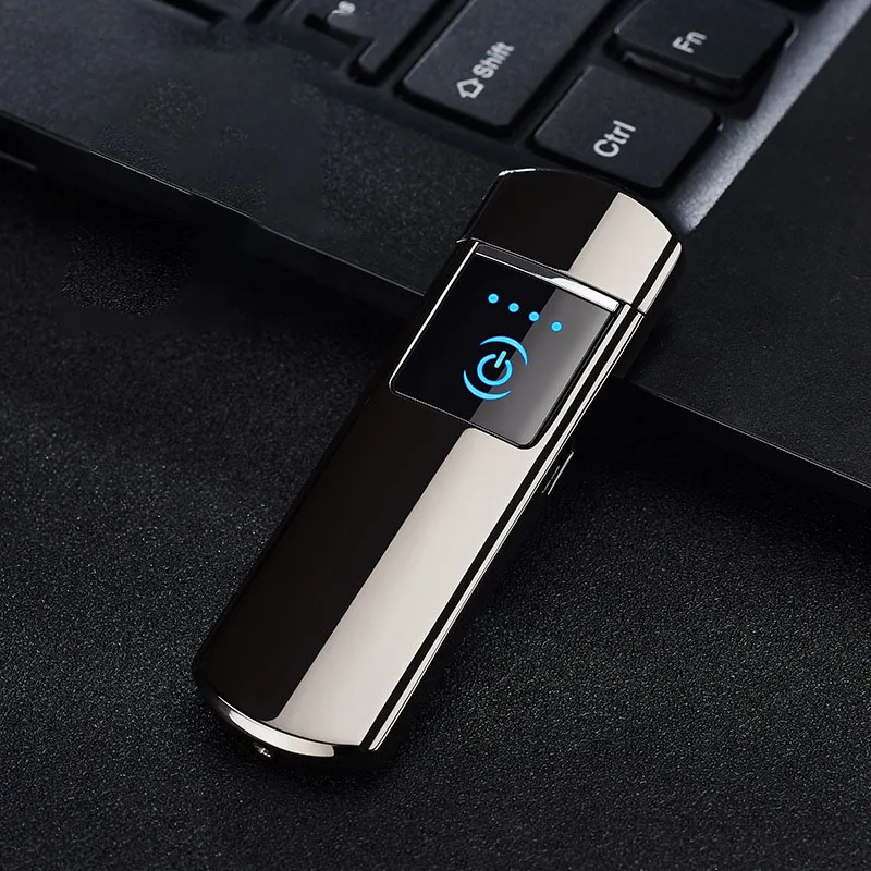 Usb Charging Electronic Touch Sensing Lighter Windproof Thin Male Personality Women Electric Heating Wire Cigarette Lighters | Дом и сад
