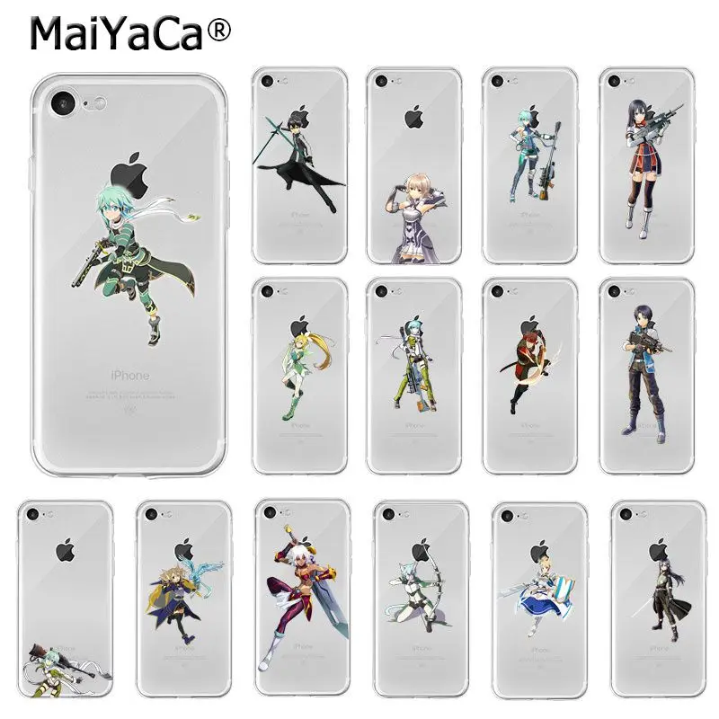 MaiYaCa аниме меч искусство онлайн ТПУ мягкий чехол для телефона Apple iPhone 8 7 6 6S Plus X XS MAX