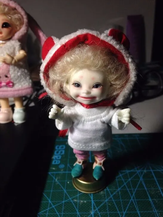lingxiyiwa 1/12 soso bjd кукла два лица с глазами