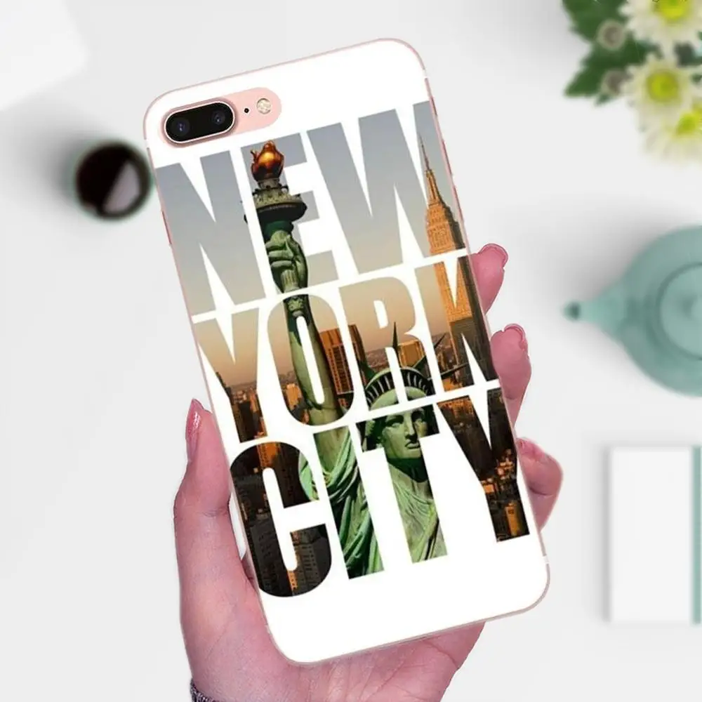New York City Offer Vertical For Galaxy A3 A5 A7 On5 On7 2015 2016 2017 Grand Alpha G850 Core2 Prime S2 I9082 TPU | Мобильные