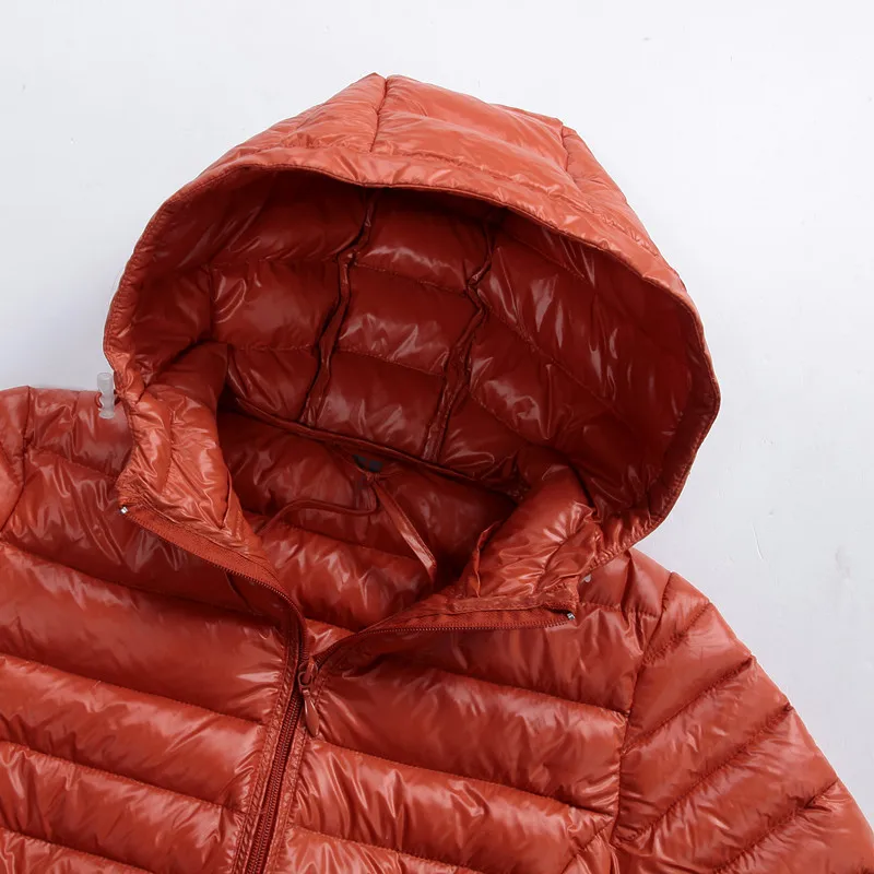 Женское пальто с капюшоном NewBang длинный пуховик ультра светильник 8XL 7XL для