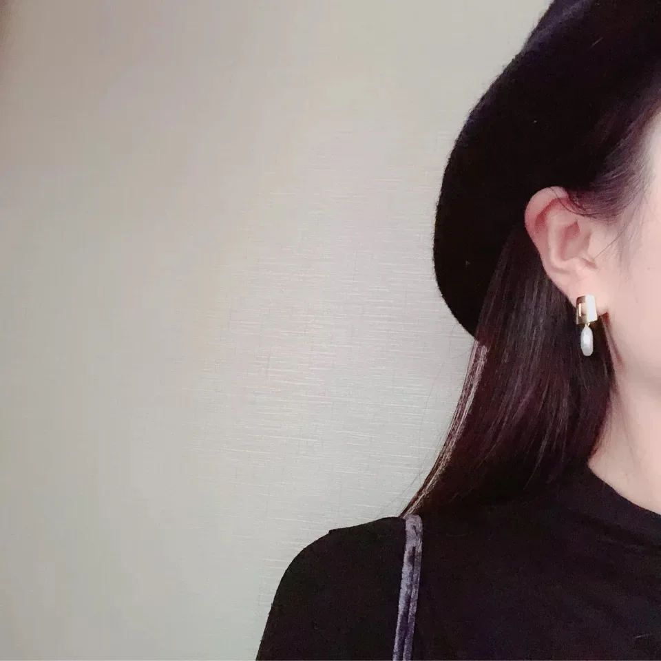 Серьги из стерлингового серебра 925 пробы французские модные короткие серьги