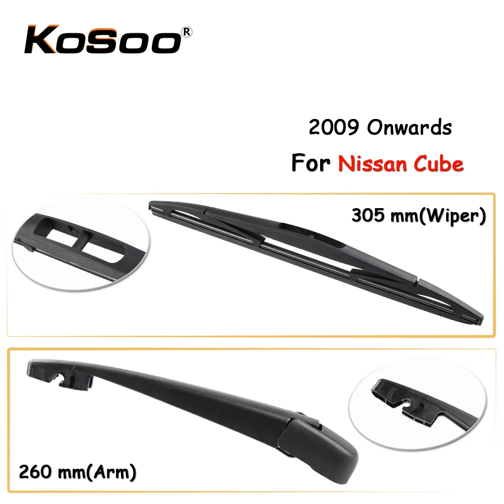 KOSOO Auto Rear Car Wiper Blade For Nissan Cube 305mm 2009 Onwards Window Windshield Blades Arm Accessories | Автомобили и