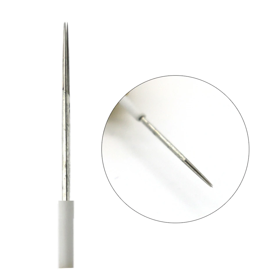 50 PCS blue 3R 5R Shape Tattoo Needles Permanent Makeup Eyebrow Embroidery Blade For 3D Micrblading Manual Pen | Красота и здоровье