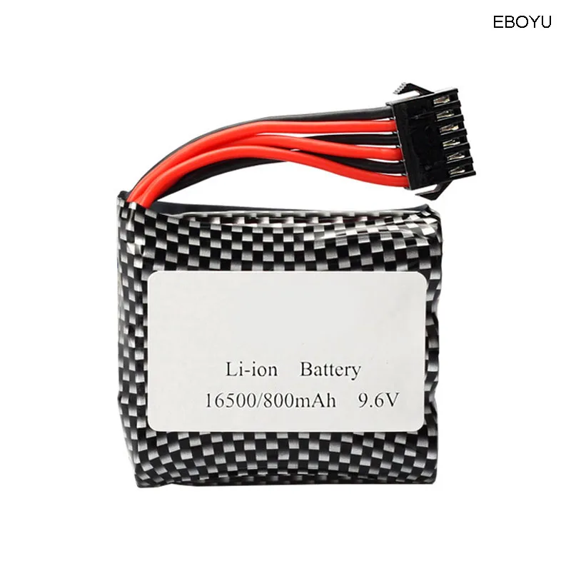 EBOYU Новый 9 6 в 800 мАч литий ионный аккумулятор SM 6P для GPTOYS Hosim Foxx S913 S911 S912 9123 9112 1/12