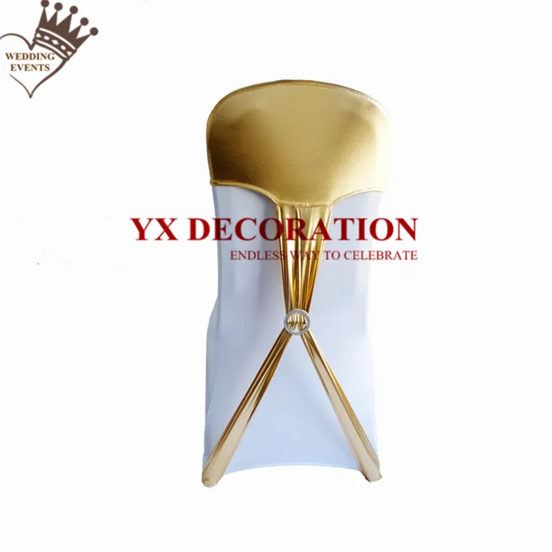 Металлическое кресло колпачок бронзовая накидка для стула с пряжкой белого